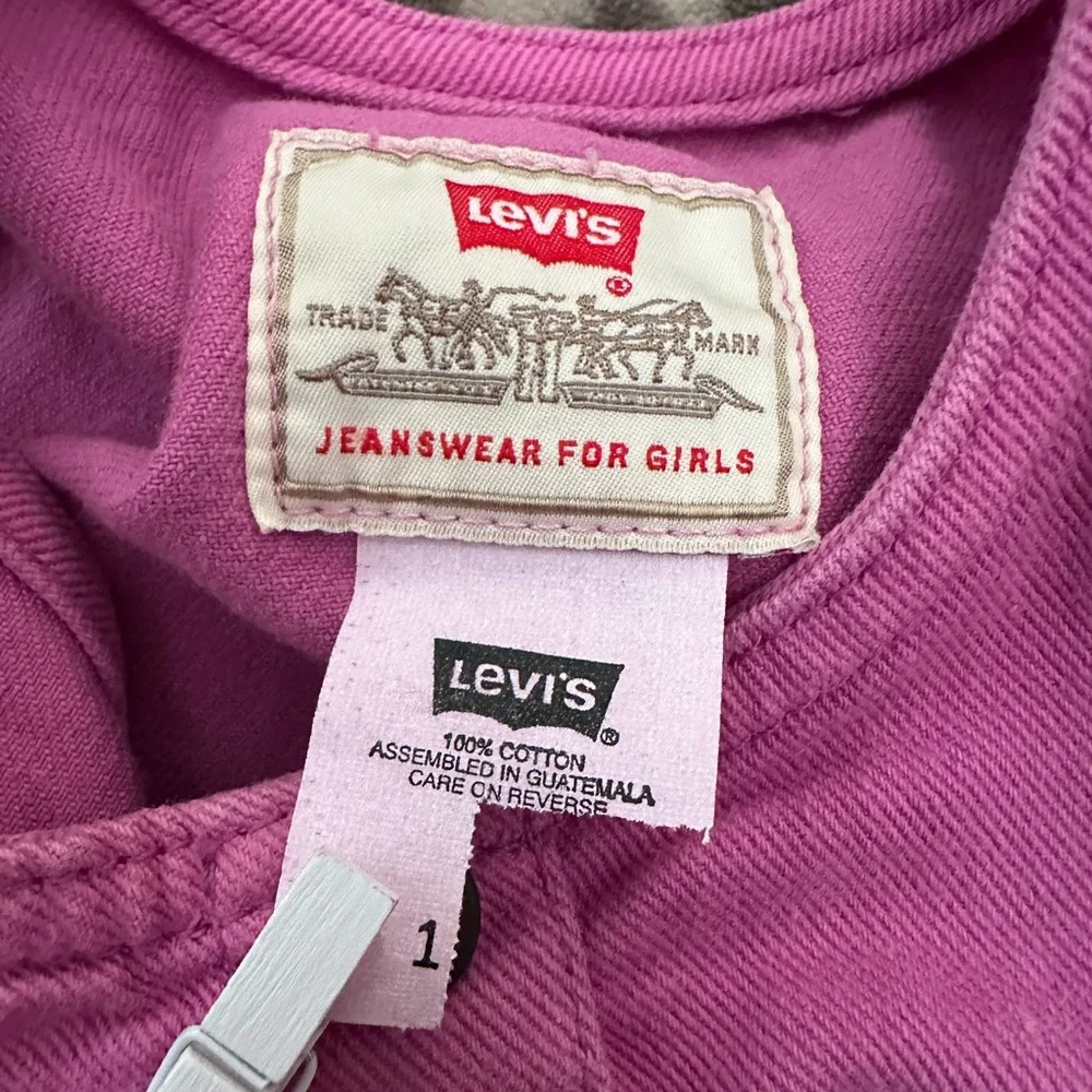 1997 Vintage Levi’s Jeanswear For Girls Colored Denim Dress Pink Size 18 months